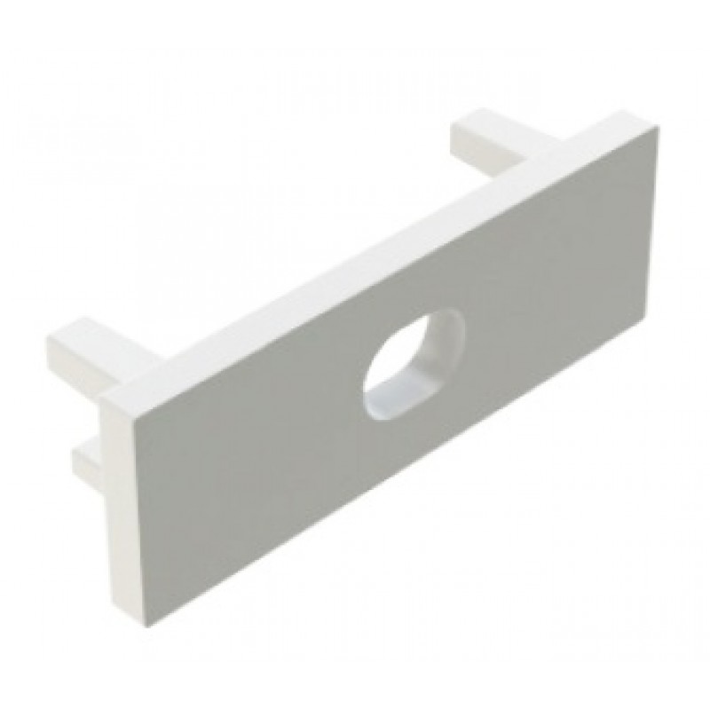 Perfil Aluminio Blanco Superficie 25x7,5mm. para tiras LED, barra